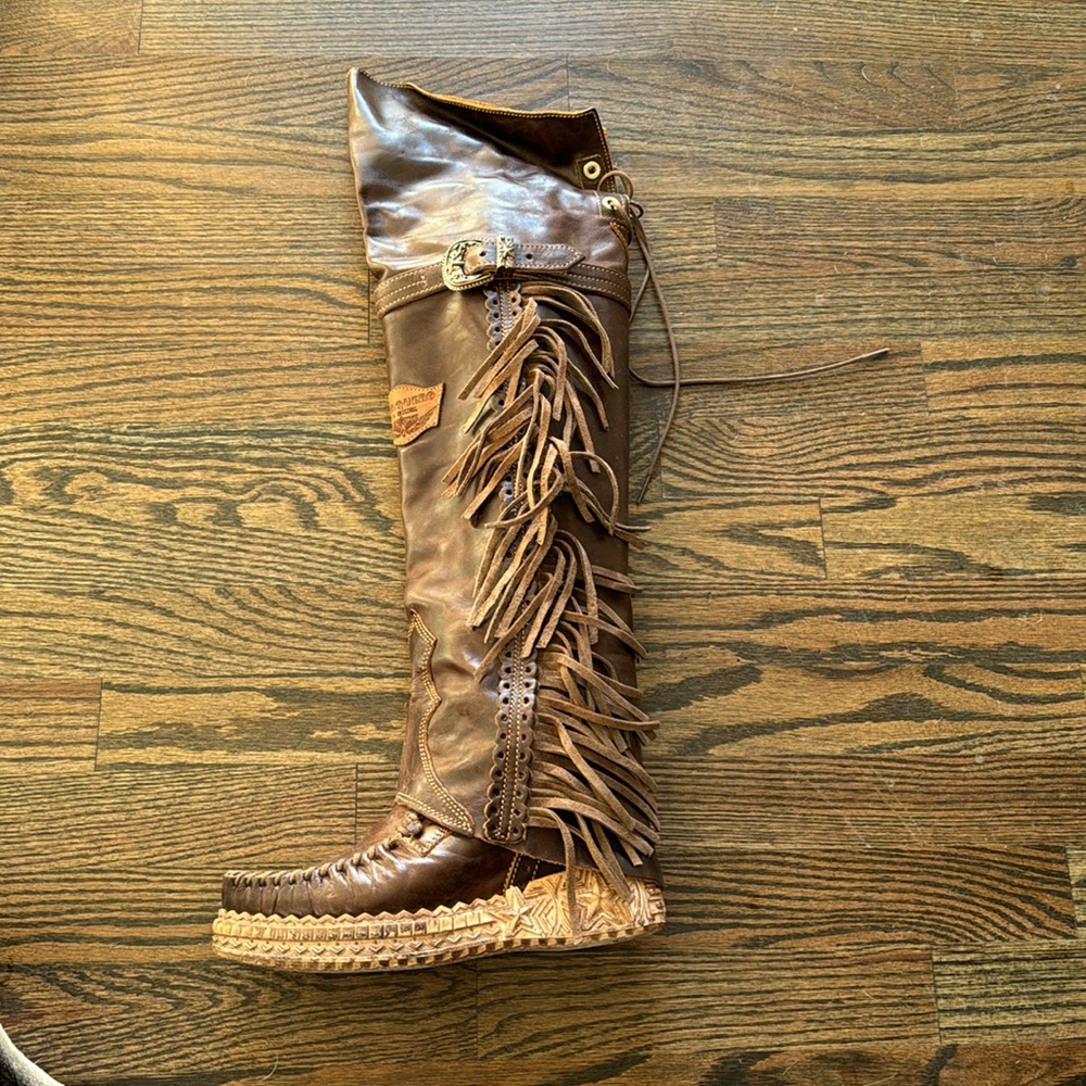 EL VAQUERO chestnut 🤎 BNIB Moccasin Boots Size 37 - Picture 4 of 16